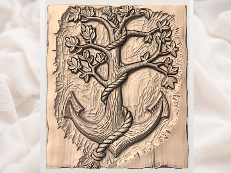 Tree of Life Anchor STL view 2