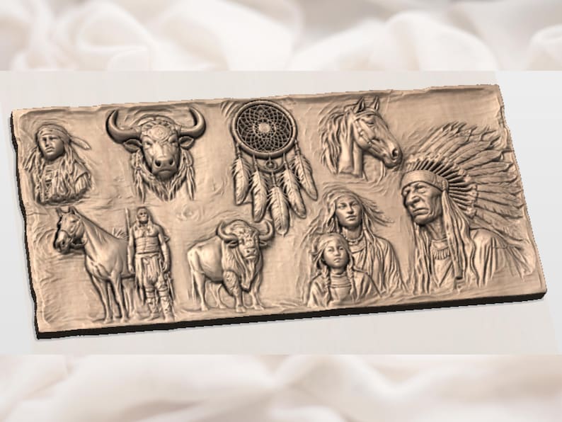 Tribal Collage STL view 2