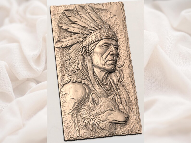 Tribal Native Elder STL view 3
