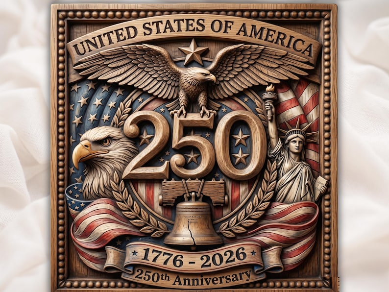 USA 250th Anniversary Relief STL bas-relief STL