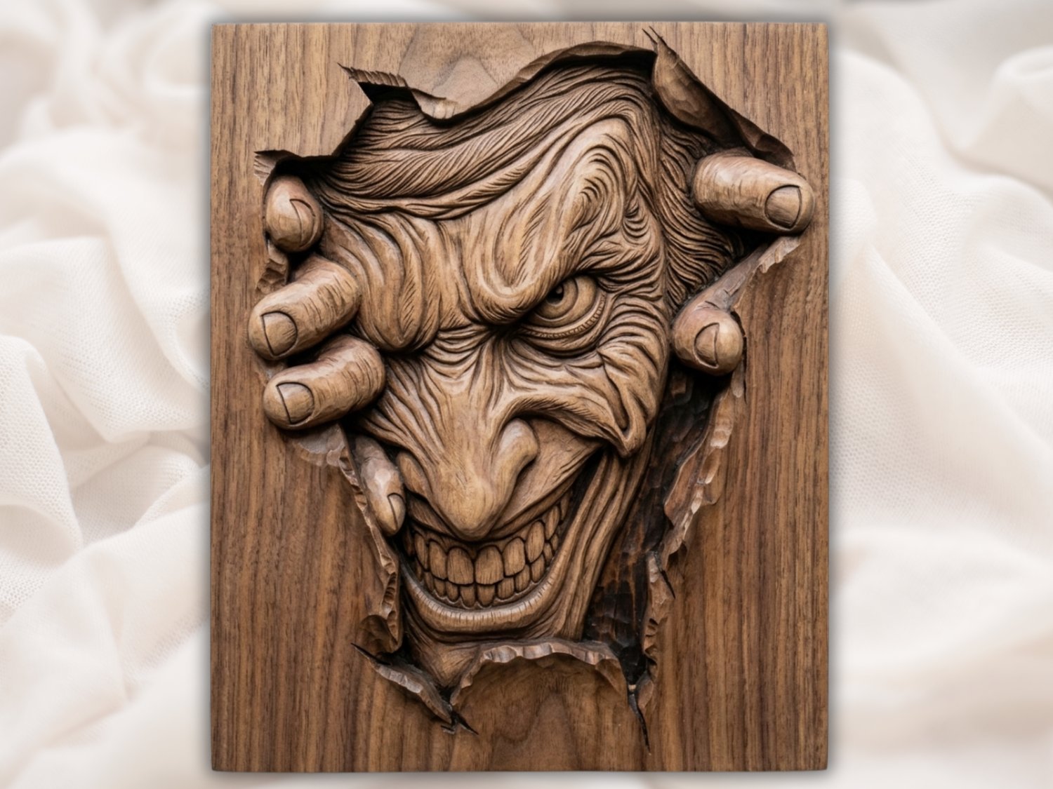 Villainous Madness Character CNC Relief STL view 3