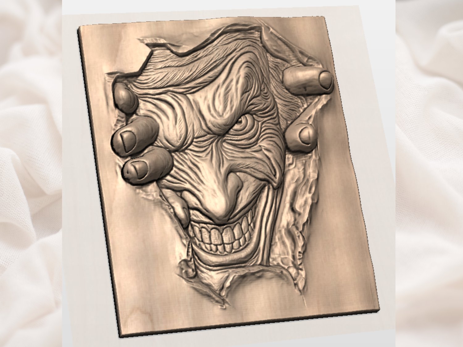 Villainous Madness Character CNC Relief STL view 4