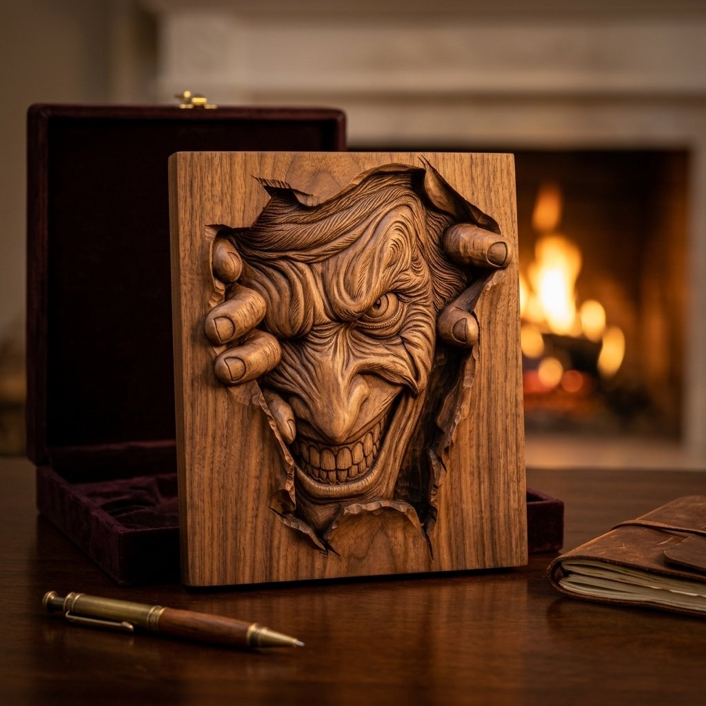 Villainous Madness Character CNC Relief STL view 9
