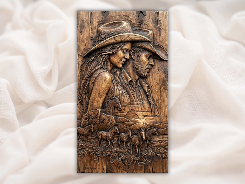 Western Cowboy STL bas Relief bas-relief STL design