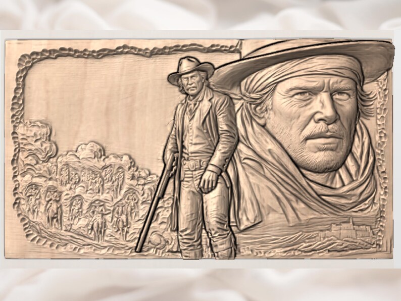 Western Cowboy Gunslinger STL view 2
