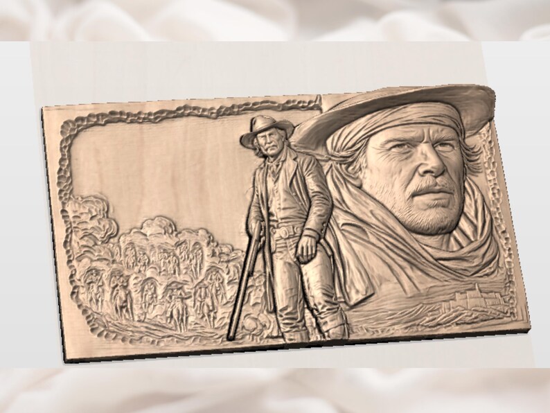 Western Cowboy Gunslinger STL view 3
