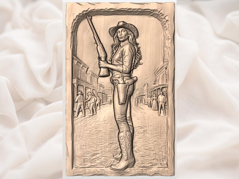 Western Cowgirl STL view 2