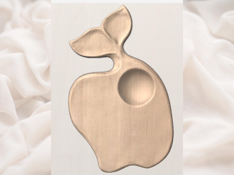 Whale Tail Cutting Board STL for CNC Router view 3