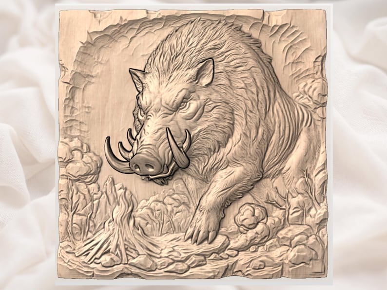 Wild Boar STL view 2