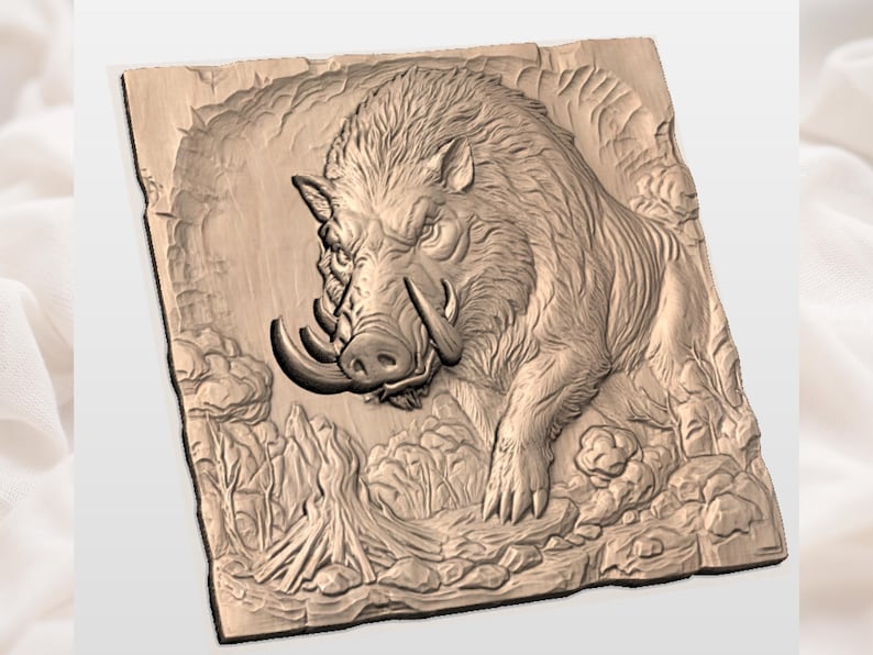 Wild Boar STL view 3