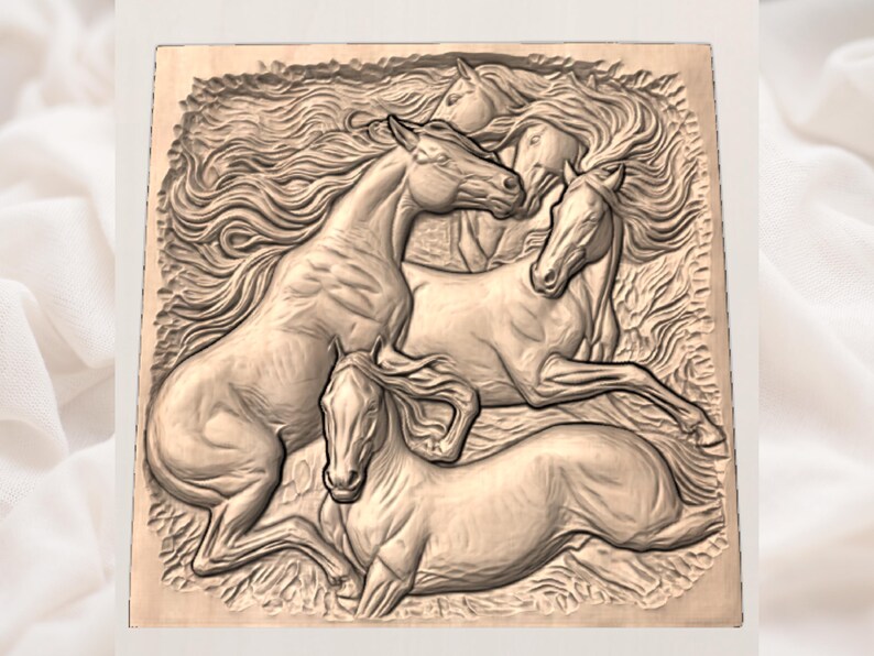 Wild Horse Herd STL view 2