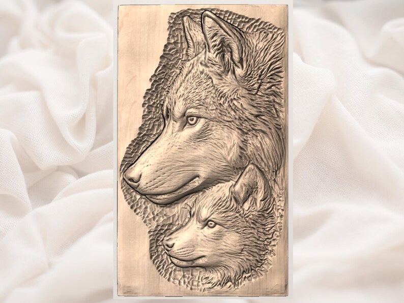 Wolf Family STL view 3
