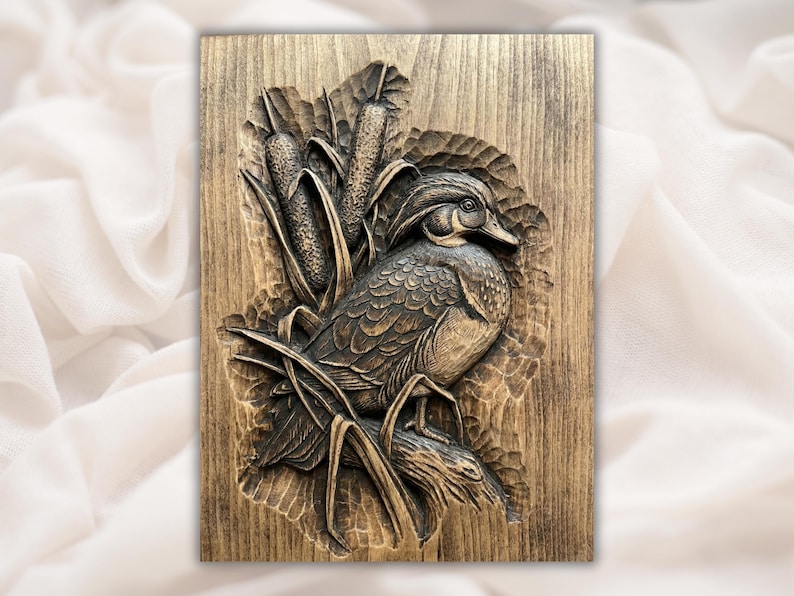 Wood Duck 3D Relief STL File bas-relief STL
