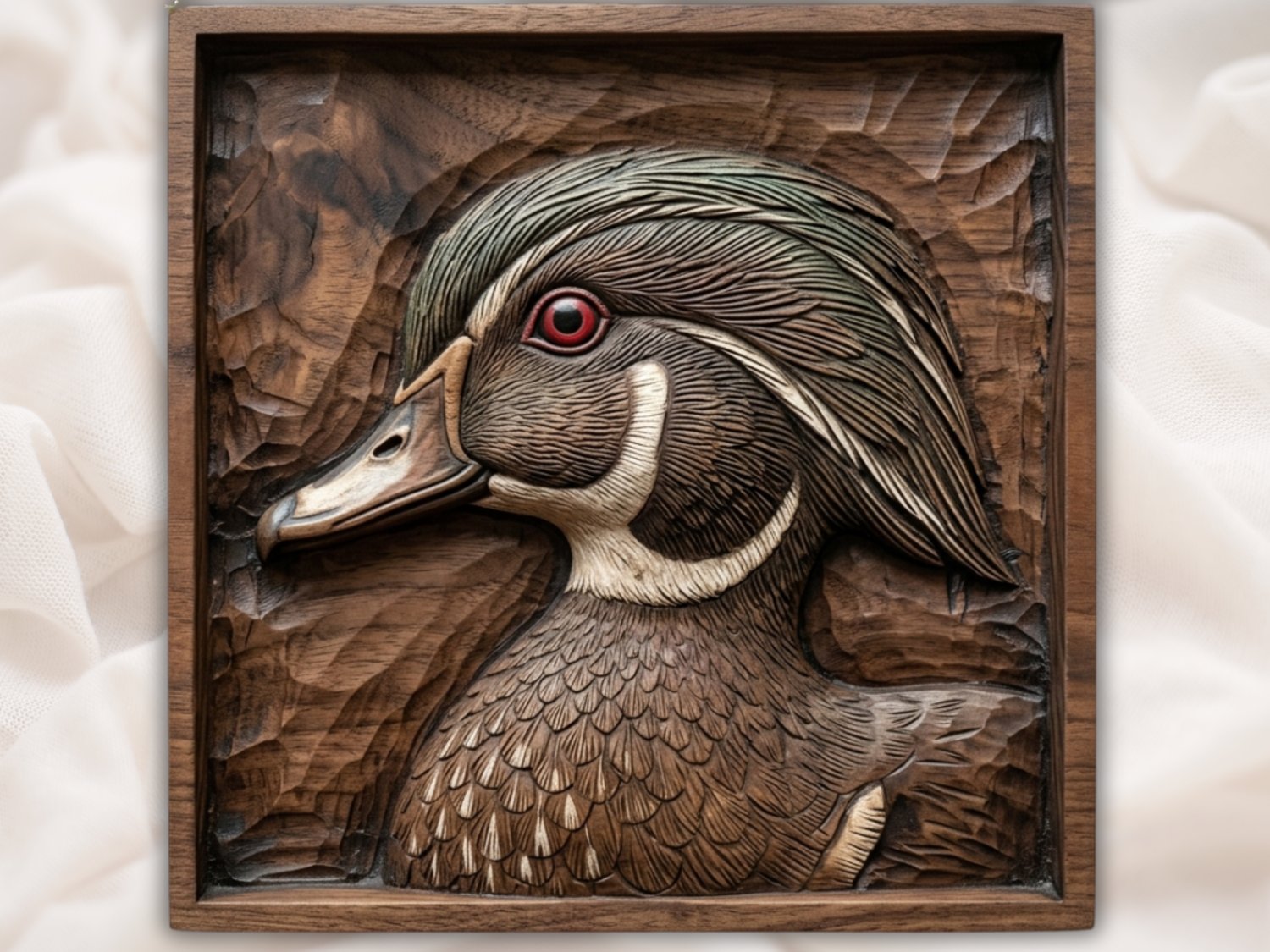 Wood Duck Wildlife Wall Art Panel view 3