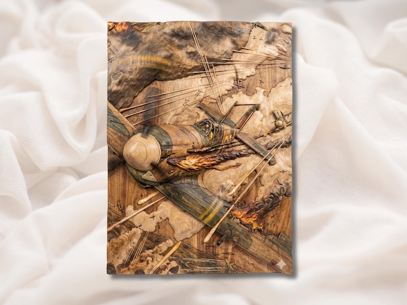 WW2 Fighter Plane Dogfight 3D Relief STL bas-relief STL design
