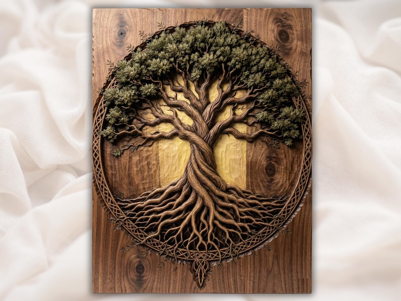 Yggdrasil Tree of Life STL bas-relief STL