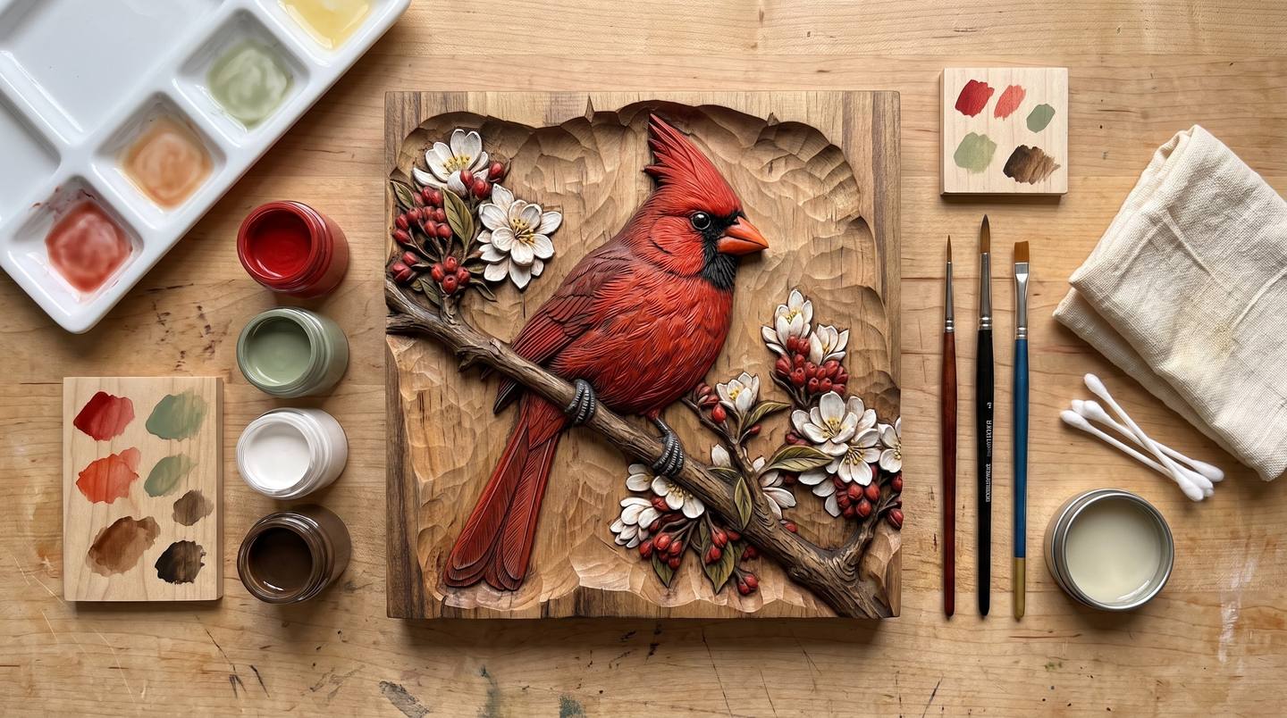 How to Colour a CNC Relief Carving So It Still Looks Like Wood