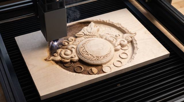 How to Laser Burn Onto a CNC Carving, With or Without a Laser Camera