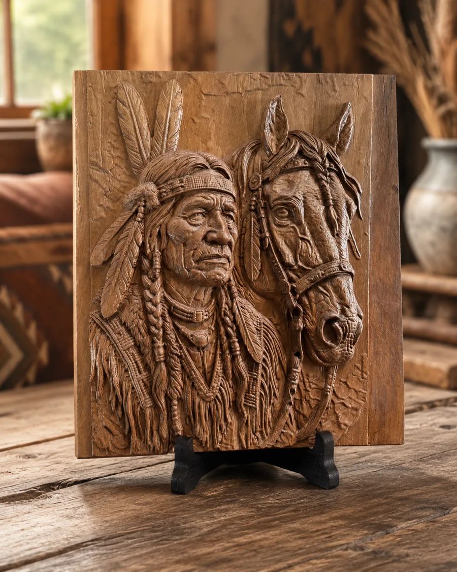 Bas-relief carving carved by David Arscott