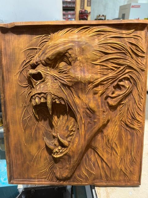 Bas-relief carving by Spike Allen