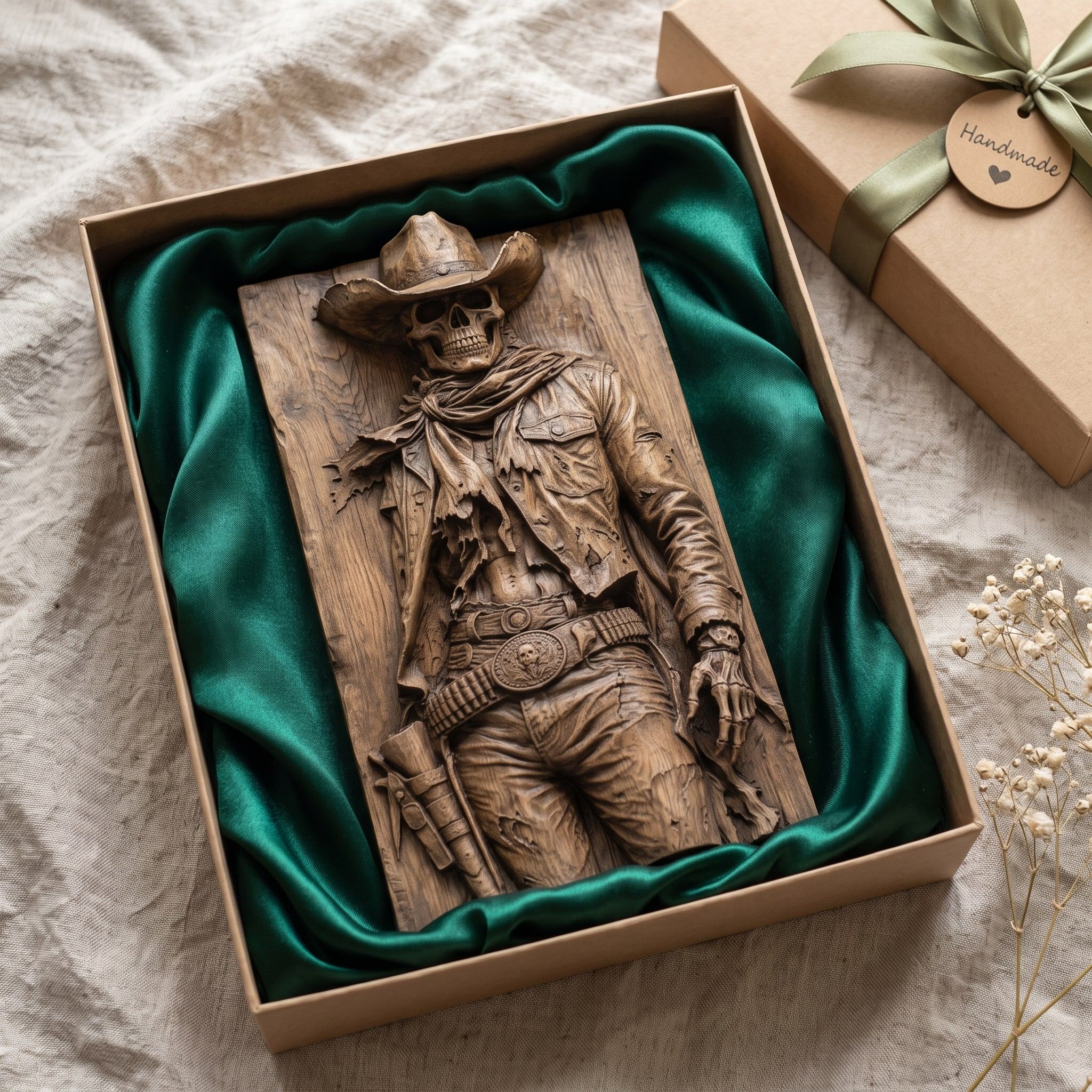 Undead Gunslinger Skeleton Cowboy Bas-Relief STL for CNC bas-relief STL — view 2