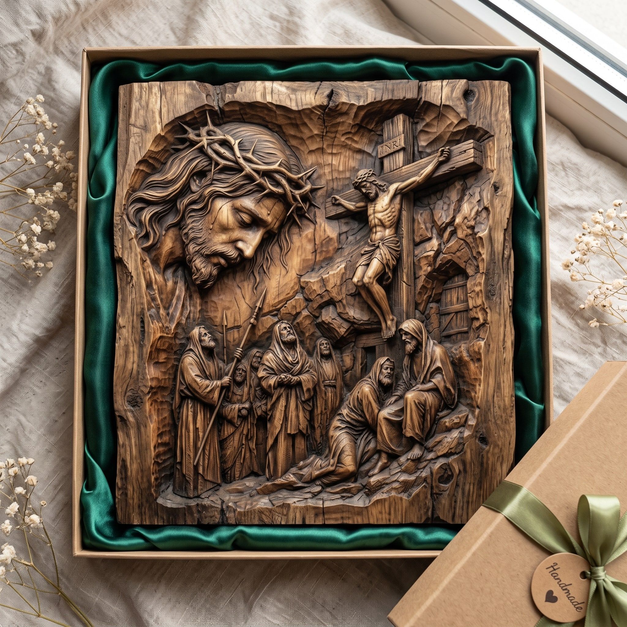 Crucifixion of Christ at Calvary Bas-Relief Scene STL bas-relief STL — view 2