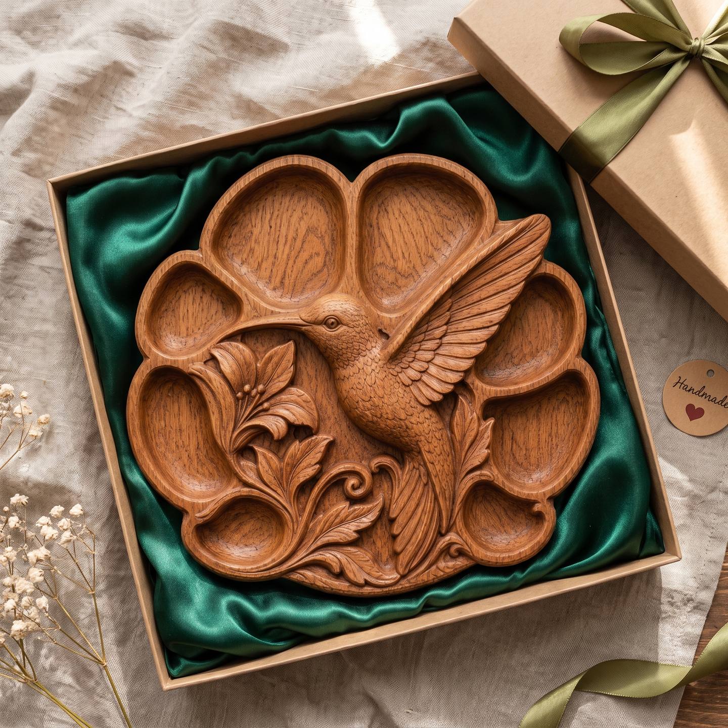 Hummingbird Serving Tray STL for CNC Routers