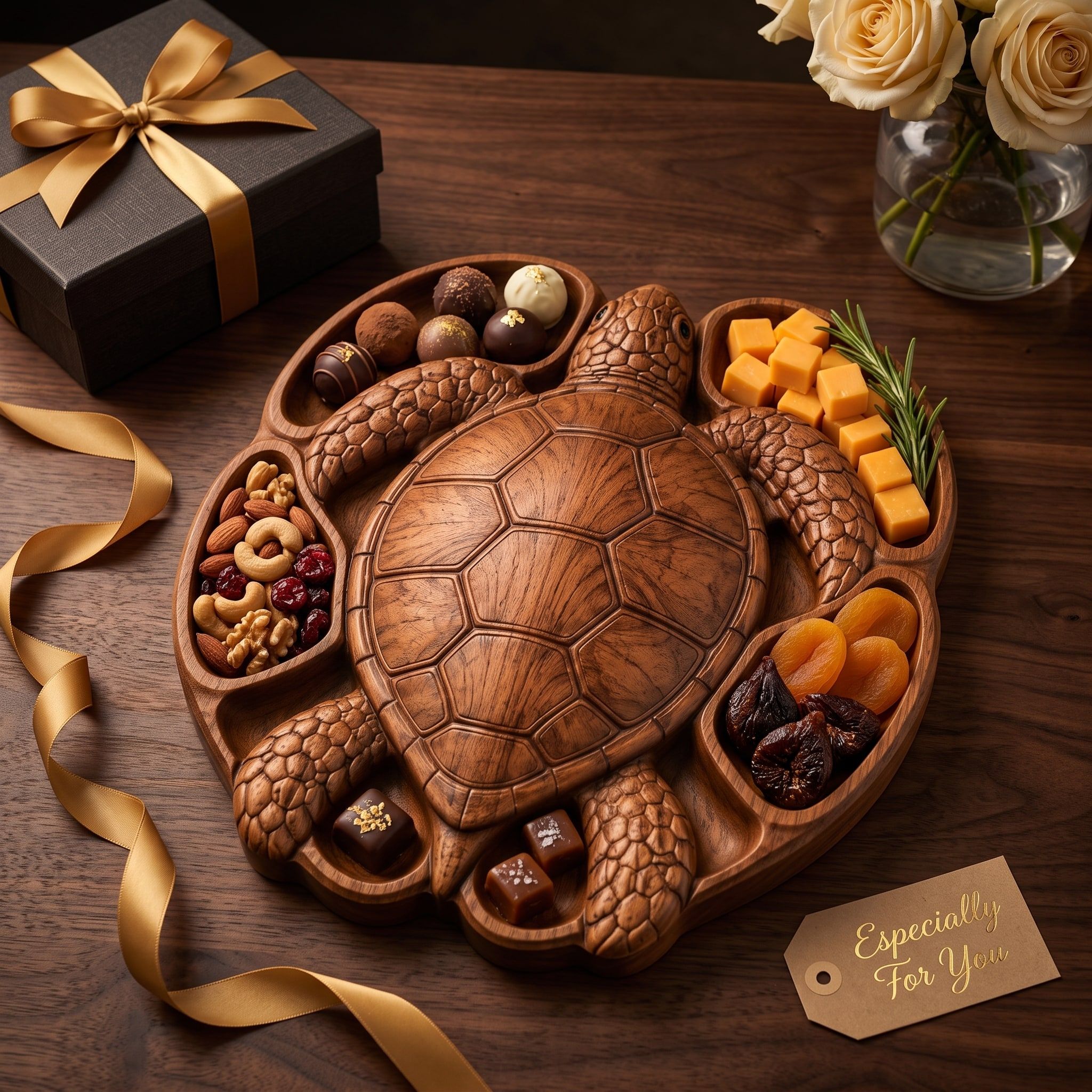 Sea Turtle Tray STL File for CNC Router bas-relief STL — view 3