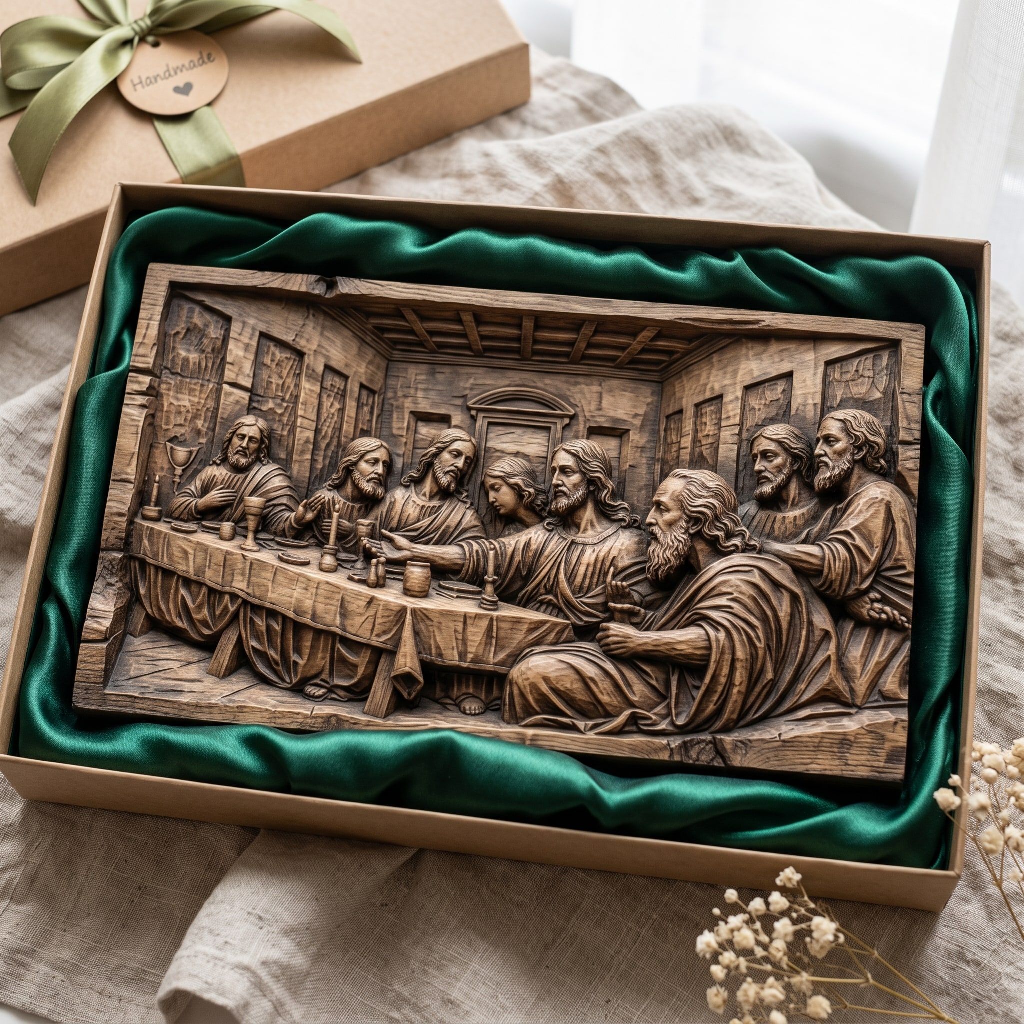 The Last Supper Bas-Relief STL for CNC Carving and 3D Printing bas-relief STL — view 2