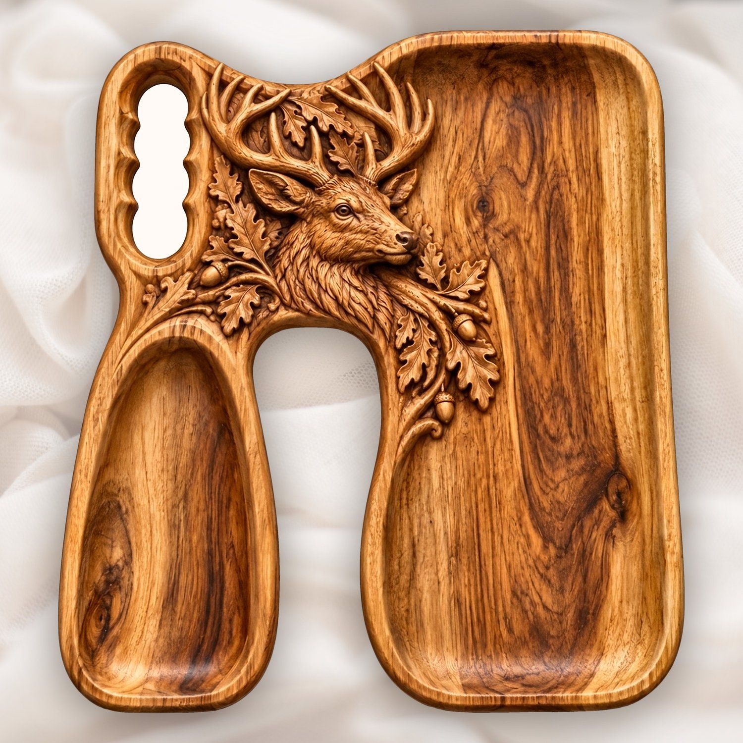 10 Wildlife and Holiday Serving Board CNC Relief STL bas-relief STL — view 9