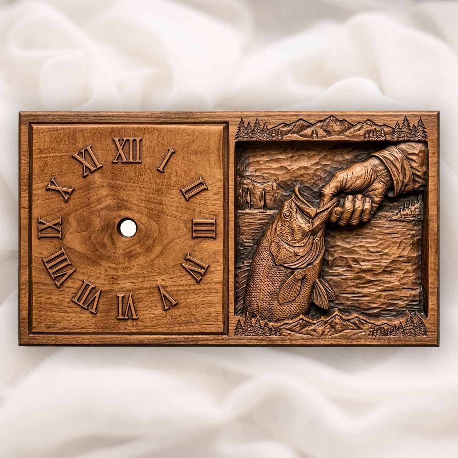 Fishing Clock Mega Bundle 11 CNC Relief STL bas-relief STL — view 13