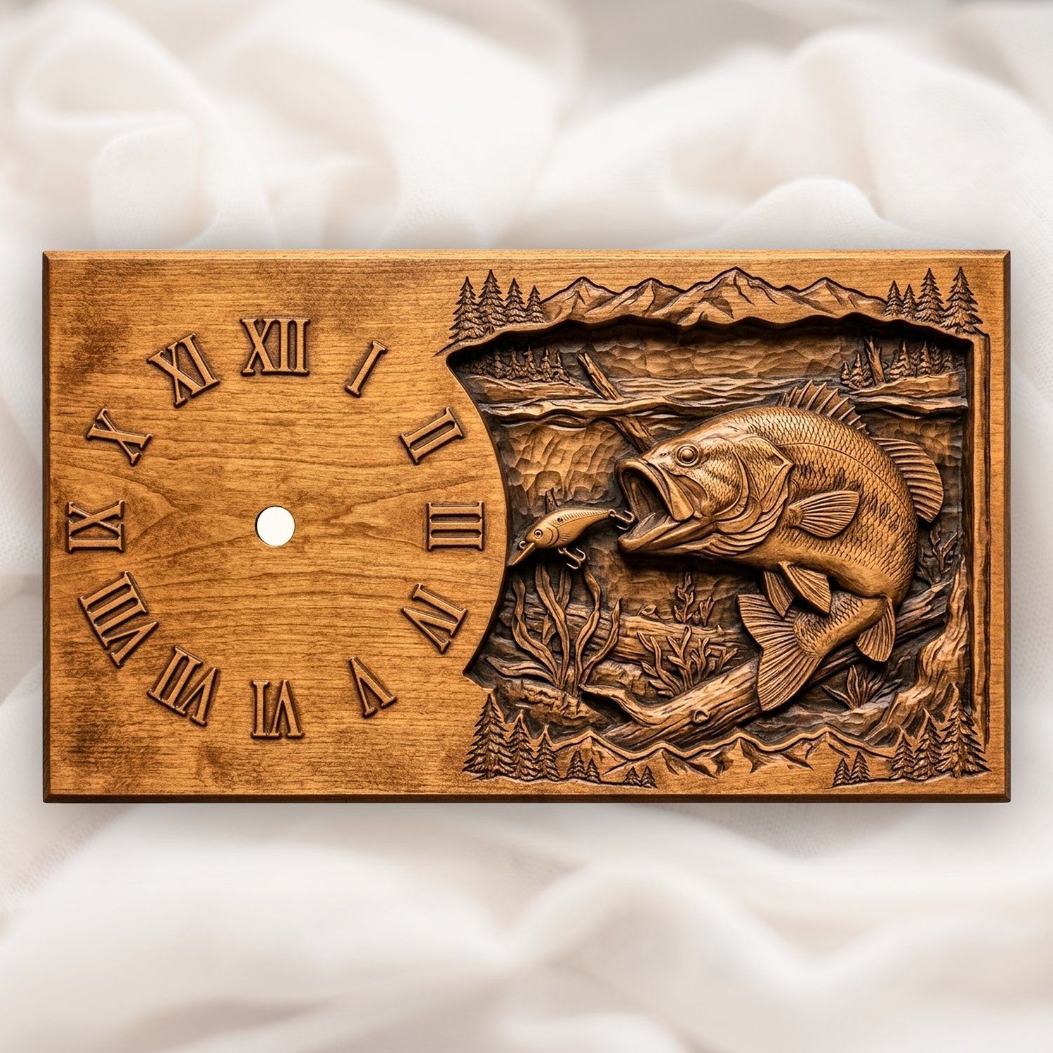 Fishing Clock Mega Bundle 11 CNC Relief STL bas-relief STL — view 15