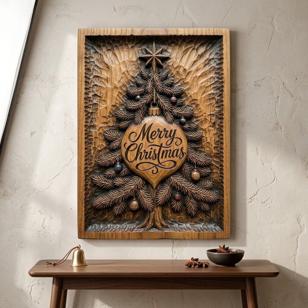 12 Christmas Trees Mega Bundle CNC Relief STL bas-relief STL — view 5