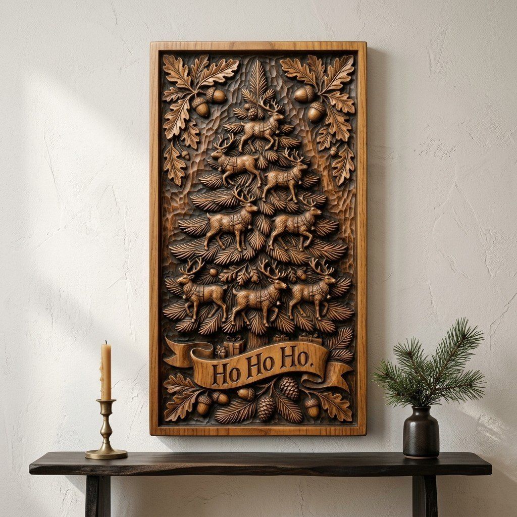 12 Christmas Trees Mega Bundle CNC Relief STL bas-relief STL — view 8
