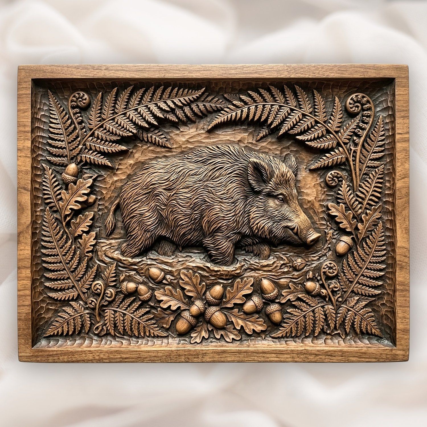 12 Wild Boar Forest Wildlife Mega Pack CNC Relief STL bas-relief STL — view 4