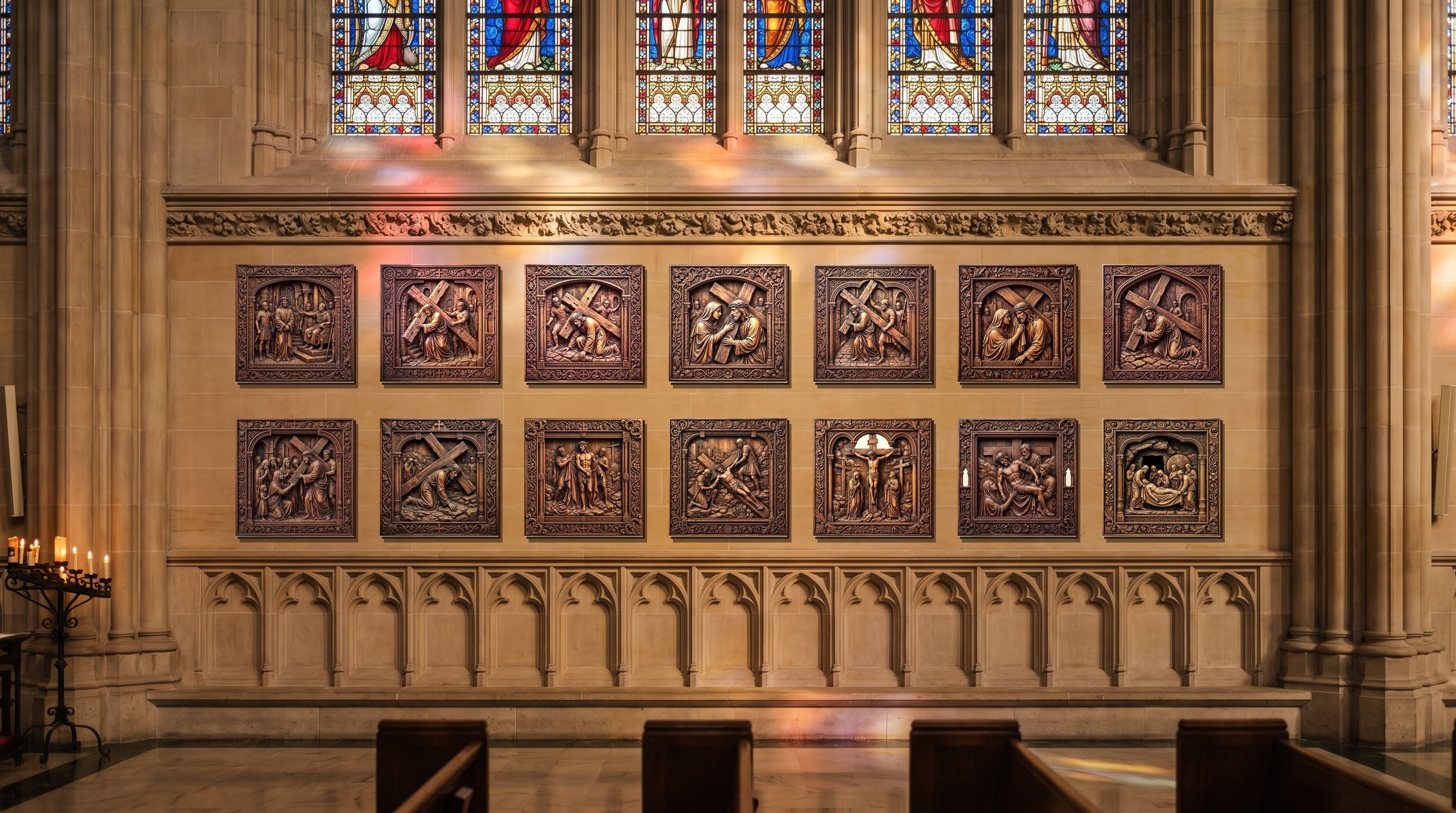 14 Stations of the Cross CNC Relief STL bas-relief STL — view 2