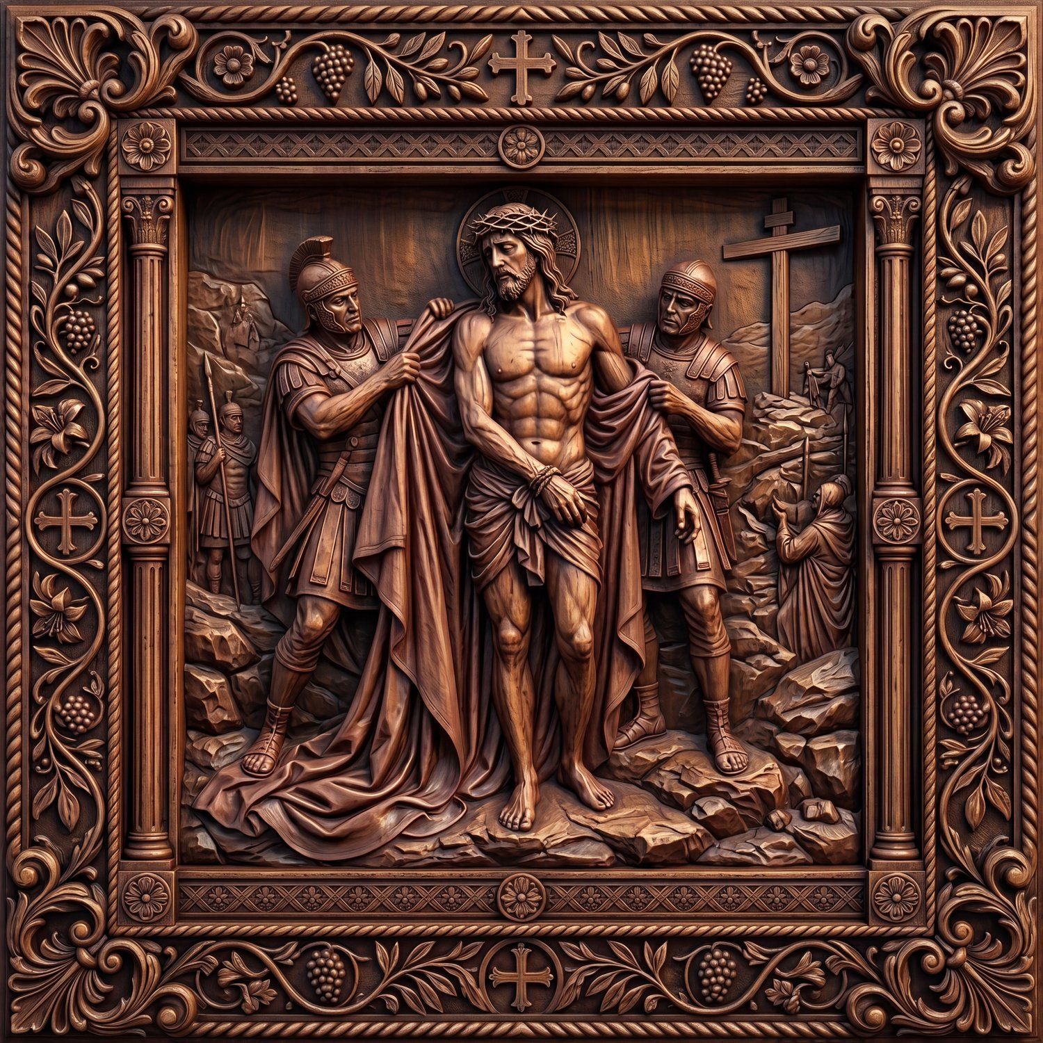 14 Stations of the Cross CNC Relief STL bas-relief STL — view 12