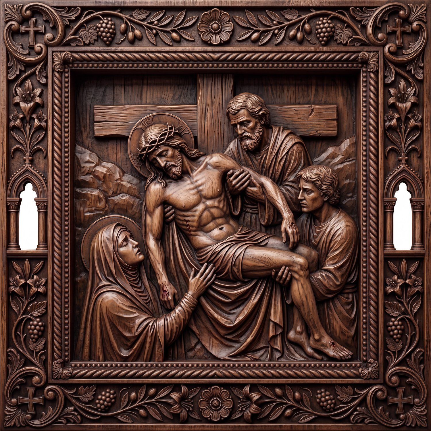 14 Stations of the Cross CNC Relief STL bas-relief STL — view 13
