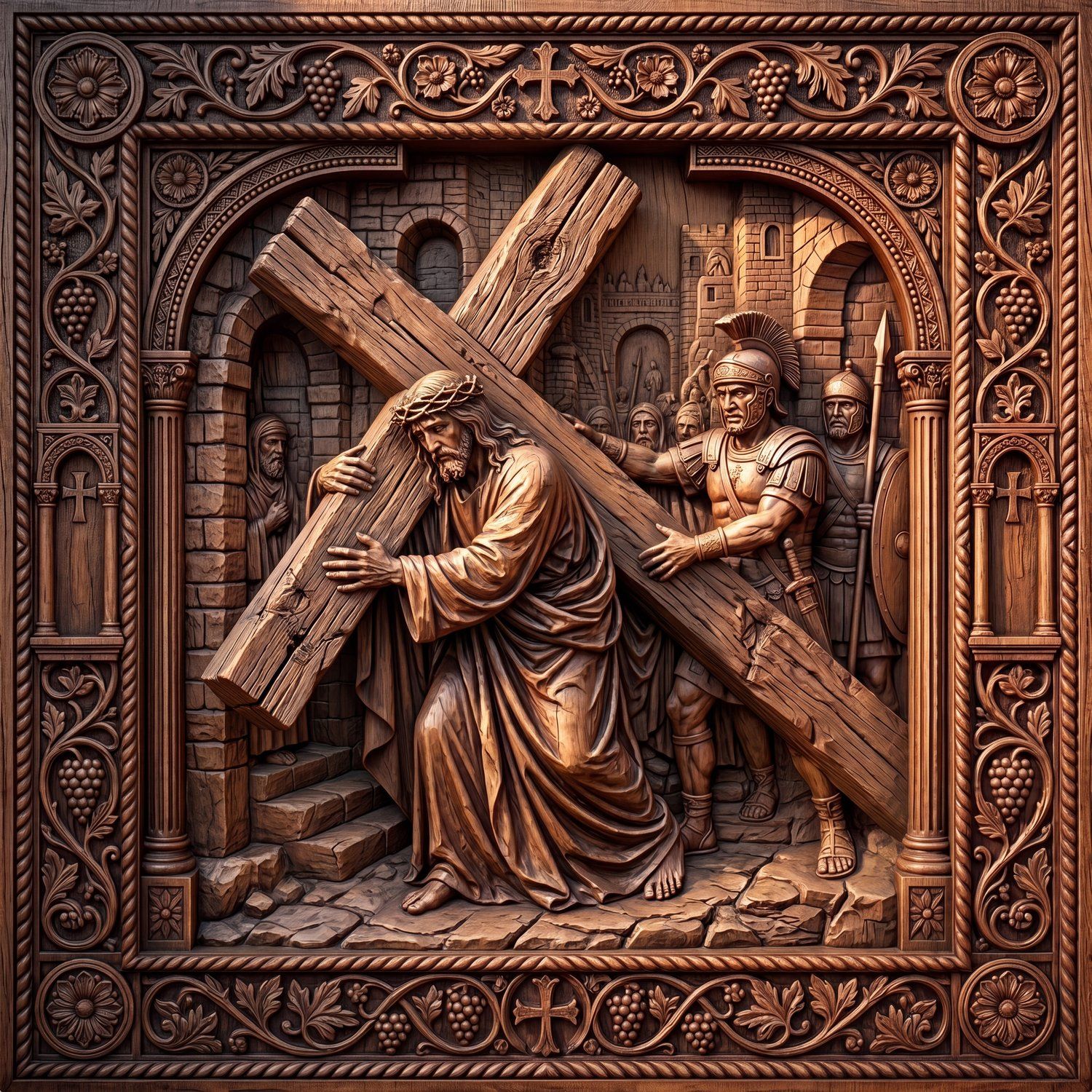 14 Stations of the Cross CNC Relief STL bas-relief STL — view 14