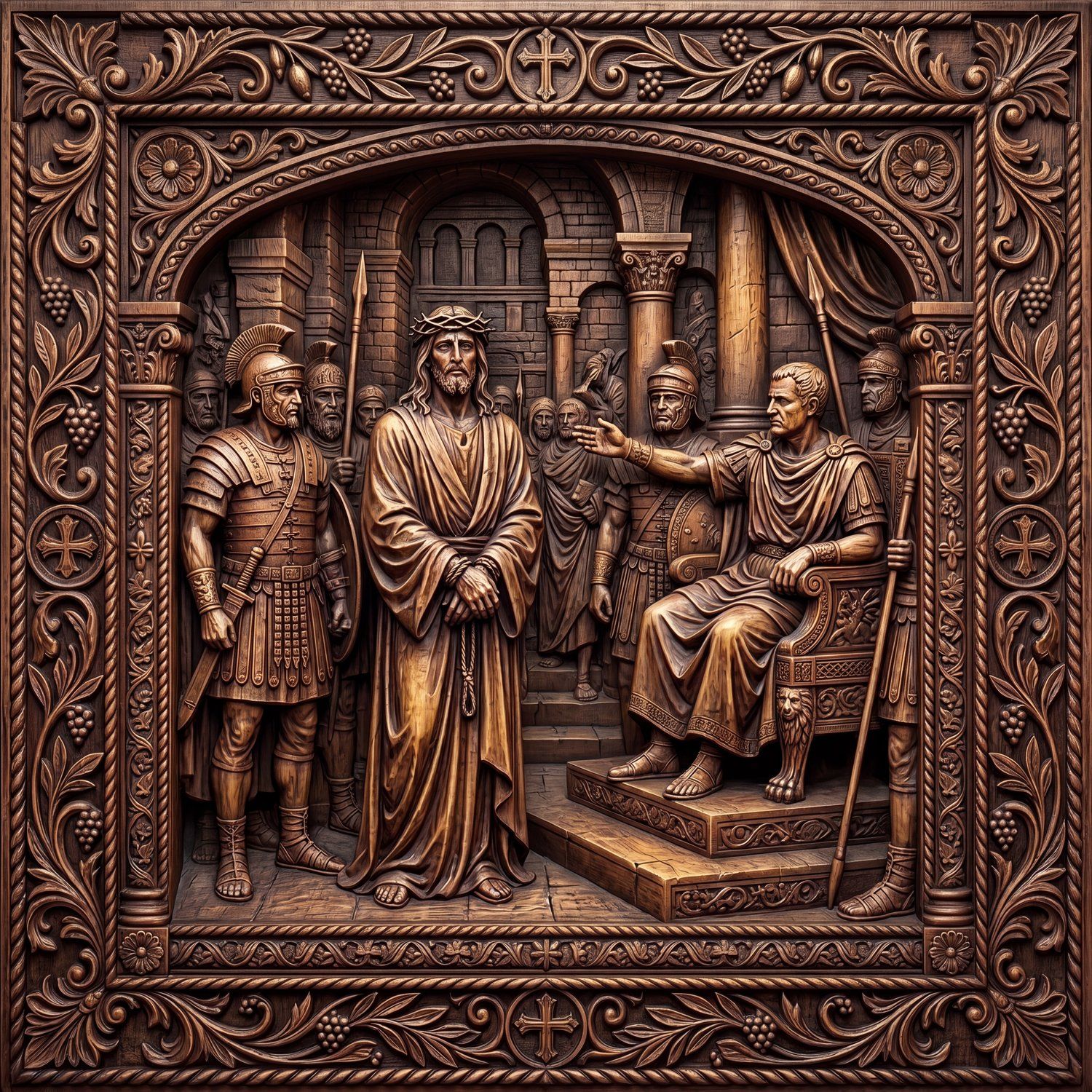 14 Stations of the Cross CNC Relief STL bas-relief STL — view 3
