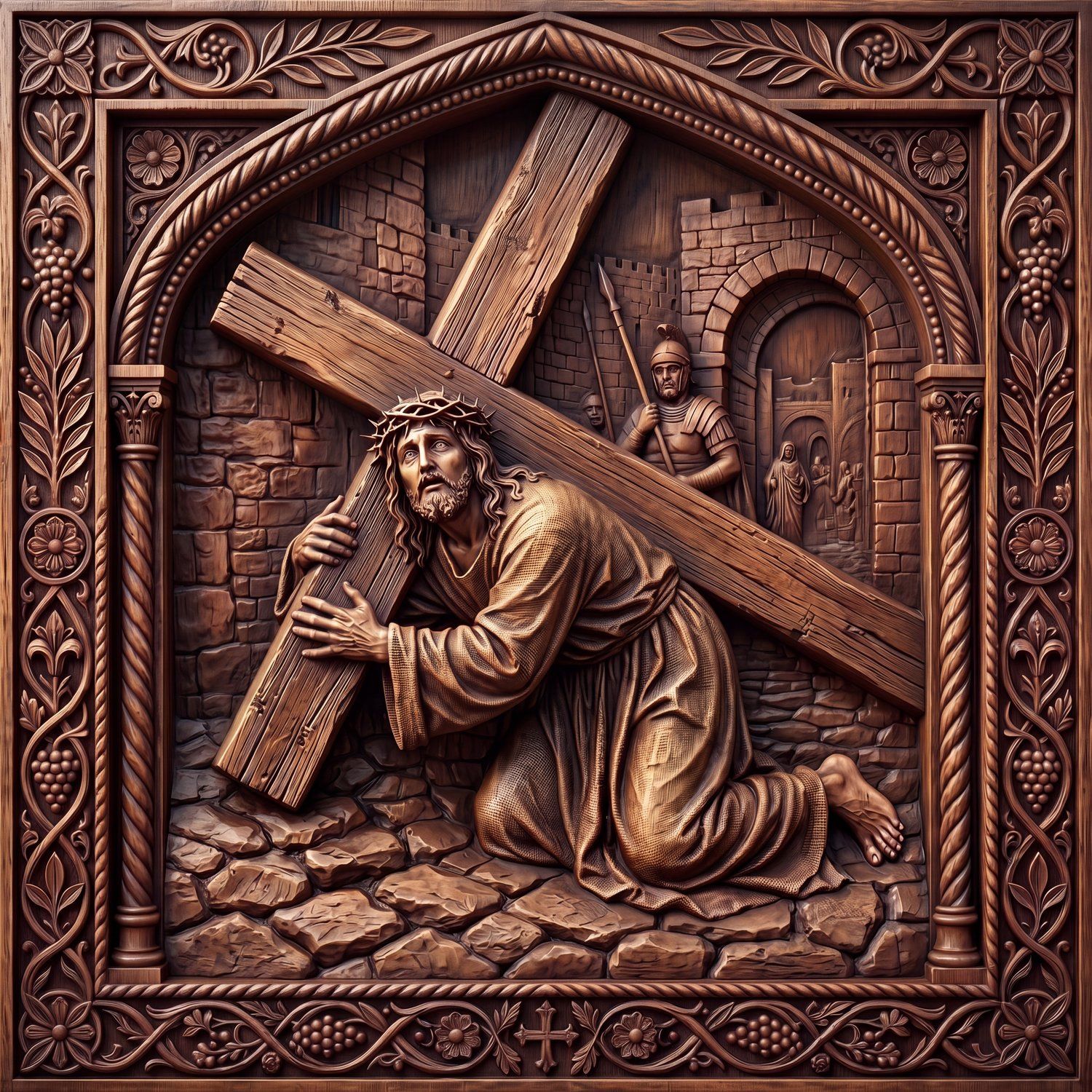 14 Stations of the Cross CNC Relief STL bas-relief STL — view 6