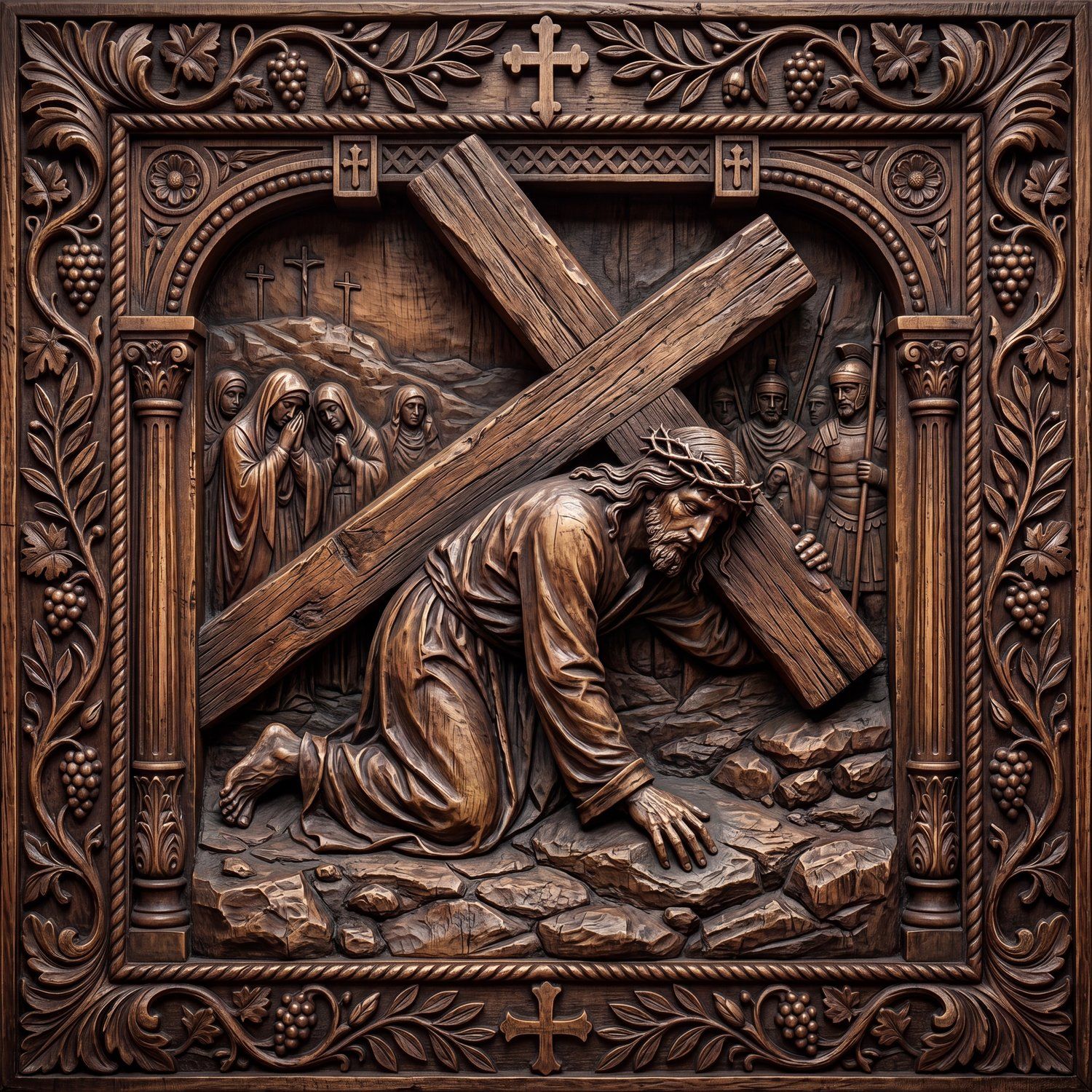 14 Stations of the Cross CNC Relief STL bas-relief STL — view 7