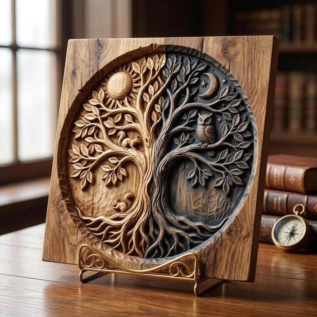 16 Tree of Life Mega Bundle CNC Relief STL bas-relief STL — view 3