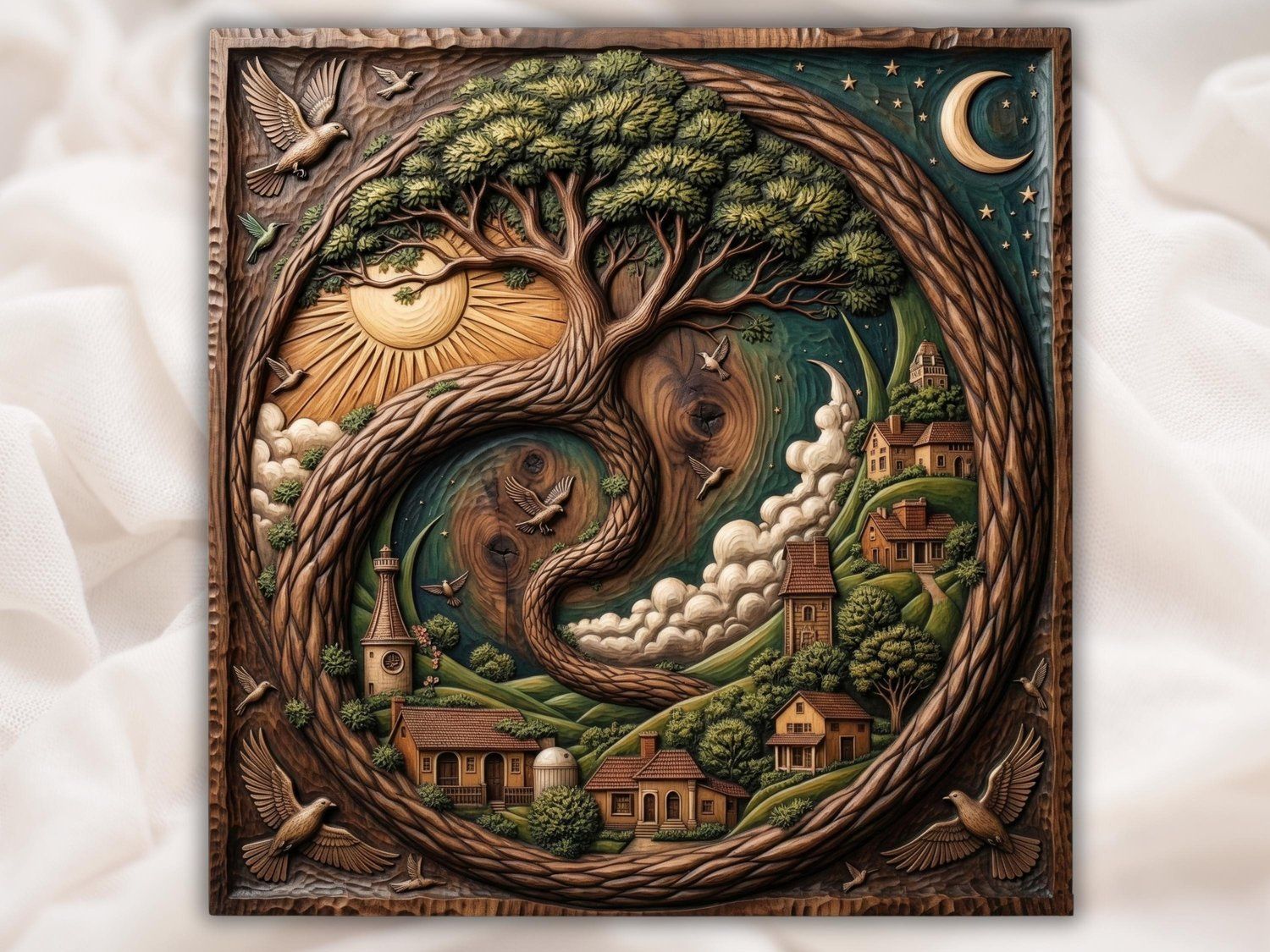 16 Tree of Life Mega Bundle CNC Relief STL bas-relief STL — view 6
