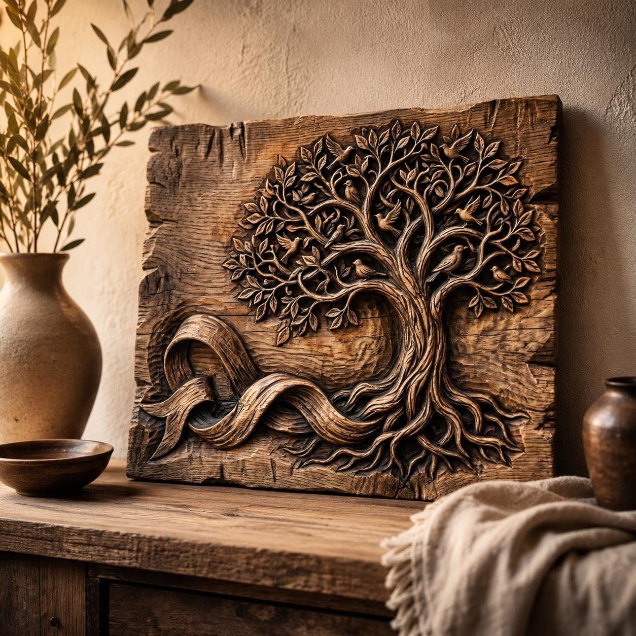 16 Tree of Life Mega Bundle CNC Relief STL bas-relief STL — view 8