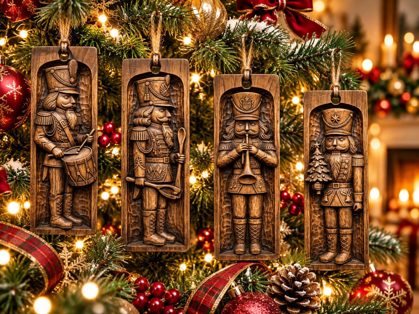 Hussar Nutcracker Soldier Ornaments CNC Relief STL bas-relief STL design