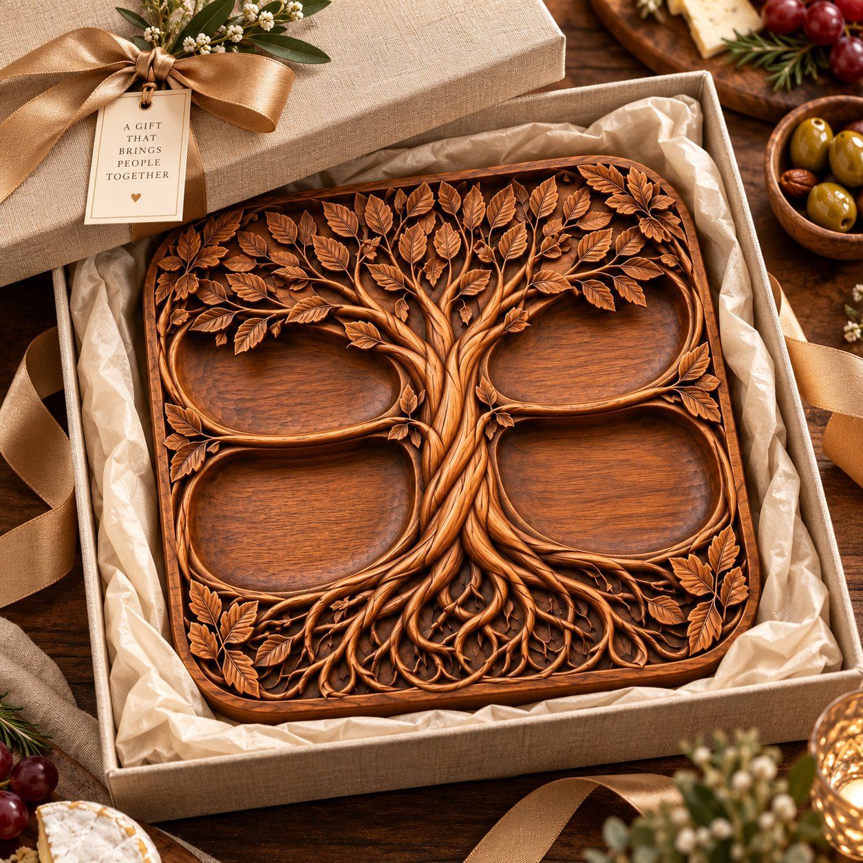 Tree of Life Valet Tray CNC Relief STL bas-relief STL — view 4