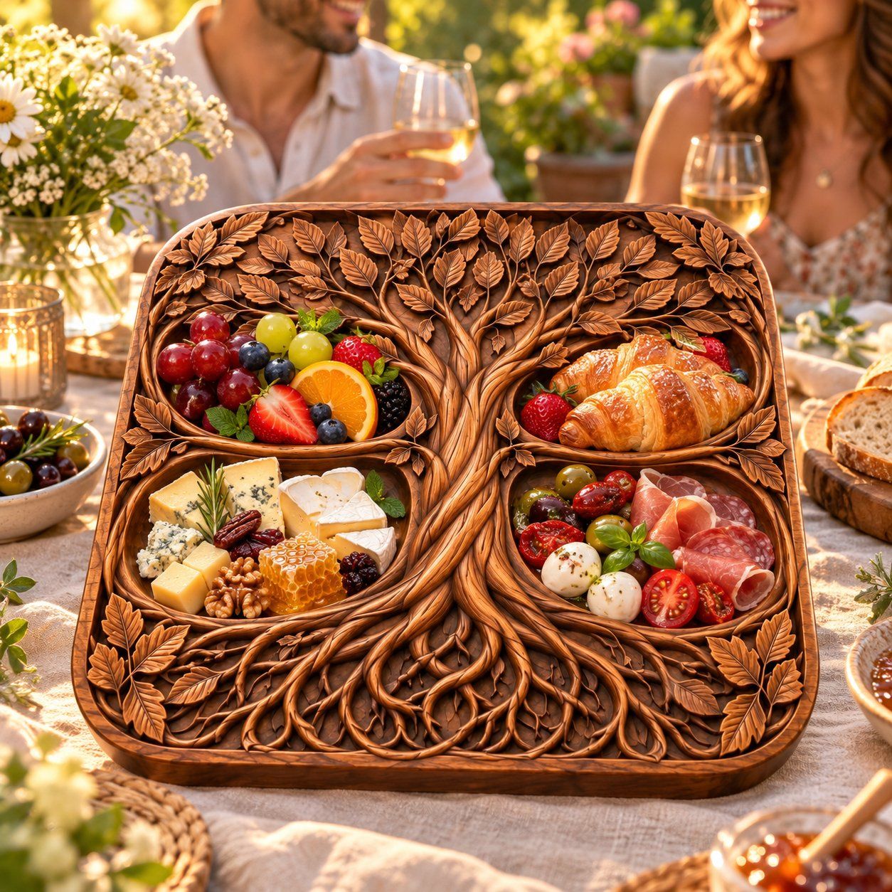 Tree of Life Valet Tray CNC Relief STL bas-relief STL — view 14