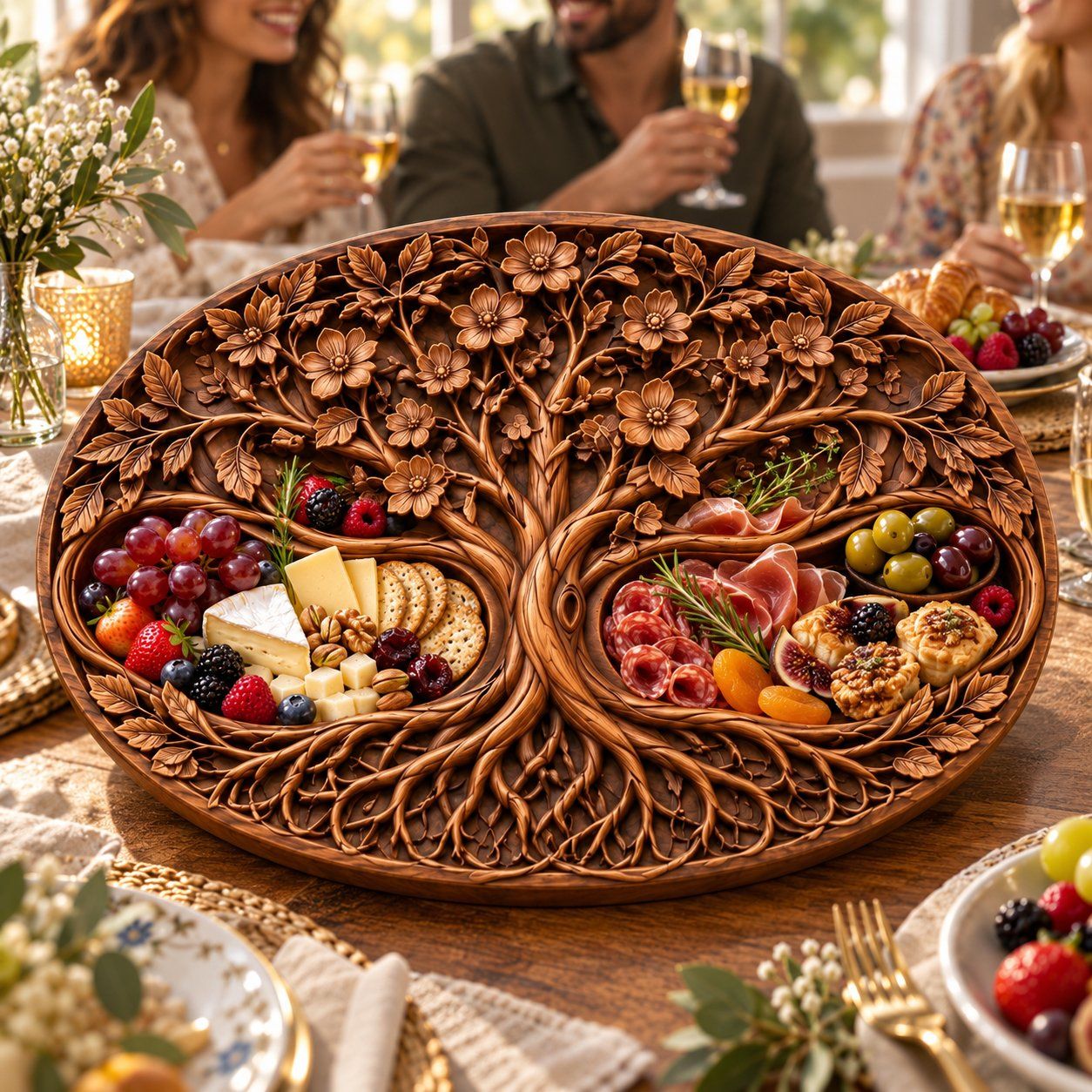 Tree of Life Floral Roots CNC Relief STL bas-relief STL — view 15