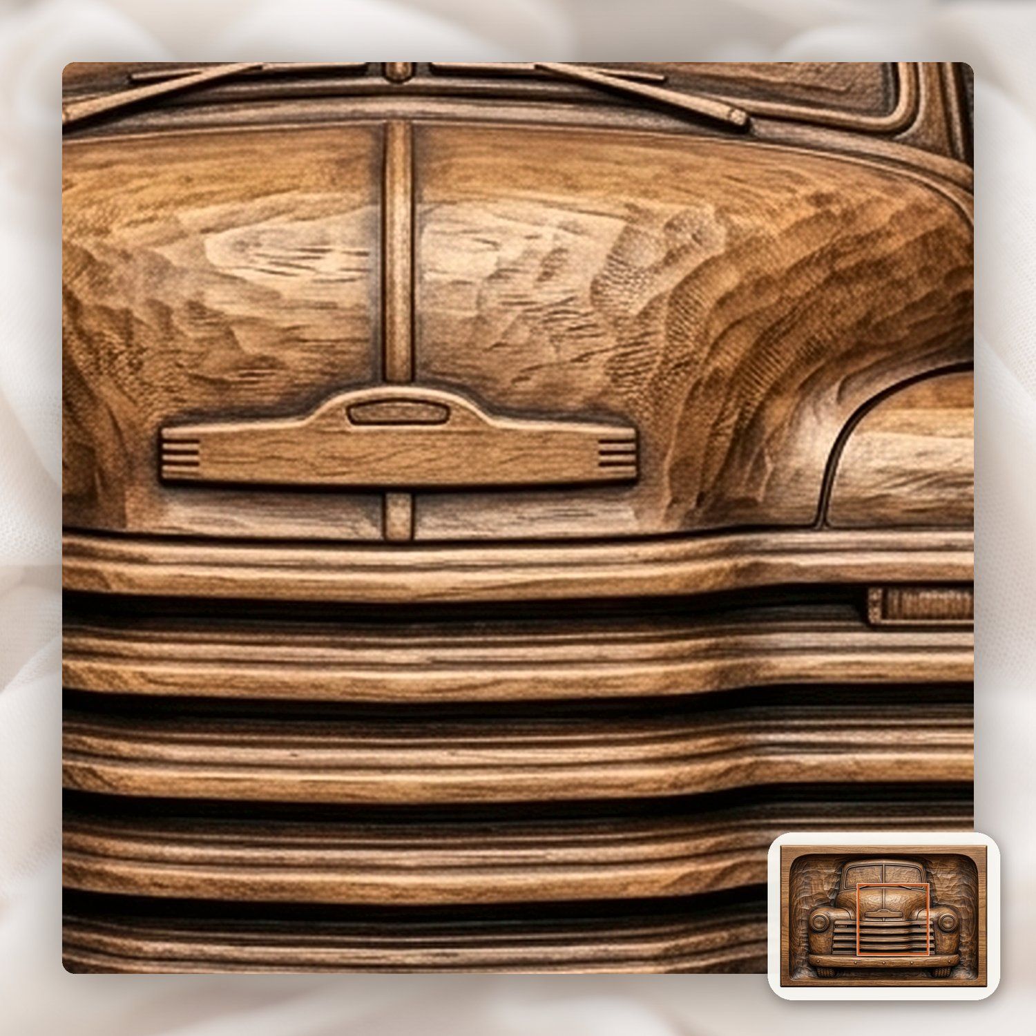 1940s Pickup Truck CNC Relief STL bas-relief STL — view 10